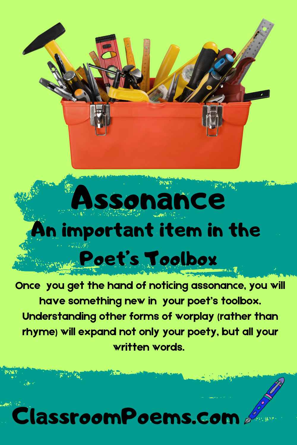 What is assonance? Learning all about wordplay, by Denise Rodgers on ClassroomPoems.com.