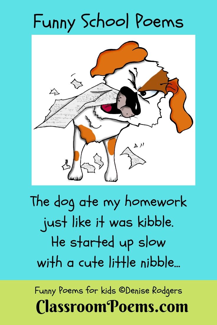 dog ate homework poem