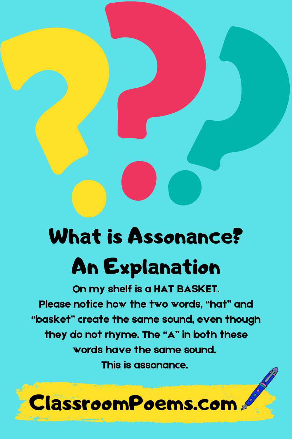 What is assonance? Learning all about wordplay, by Denise Rodgers on ClassroomPoems.com.