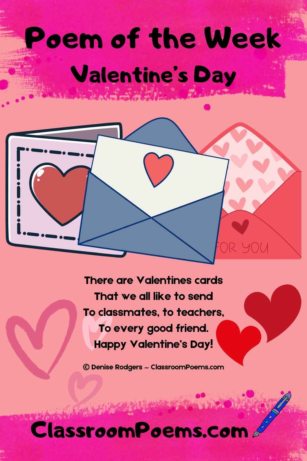 Valentine Day poem for kids by Denise Rodgers on ClassroomPoems.com.